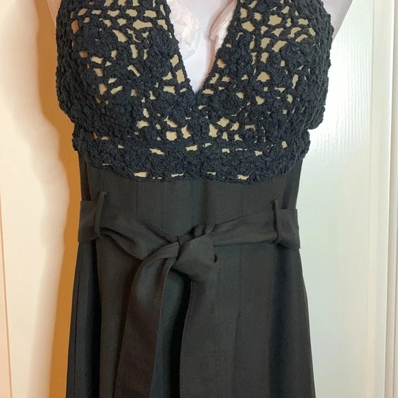 LIKE NEW BRUNELLO CUCINELLI Lace-Effect Halter Jumpsuit size L black - Picture 4 of 15